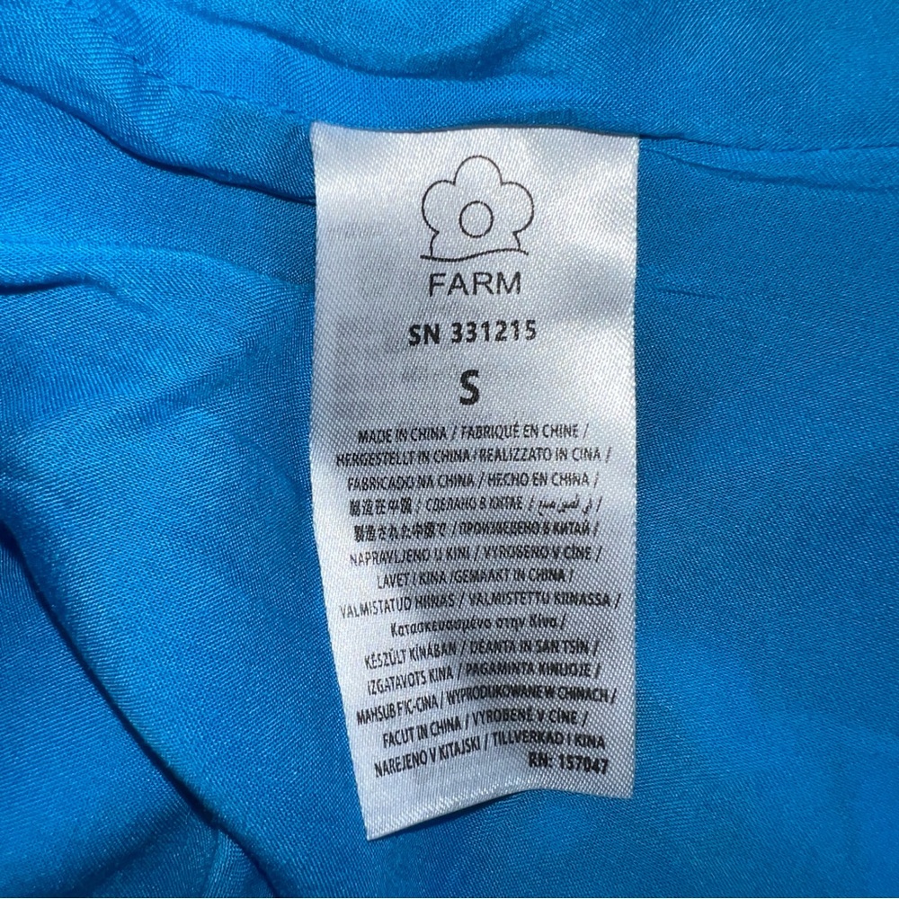 Farm Rio Blue Anthurium Garden Maxi Dress | Size Small - Picture 11 of 14